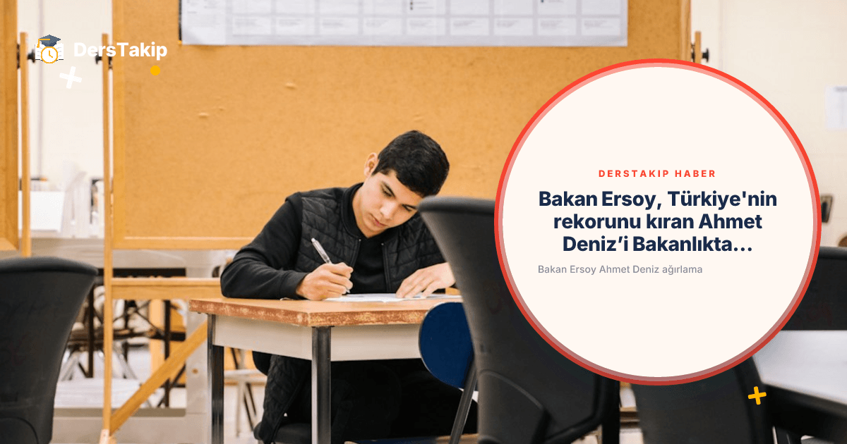 Bakan Ersoy, Türkiye’nin rekorunu kıran Ahmet Deniz’i Bakanlıkta Ağırladı